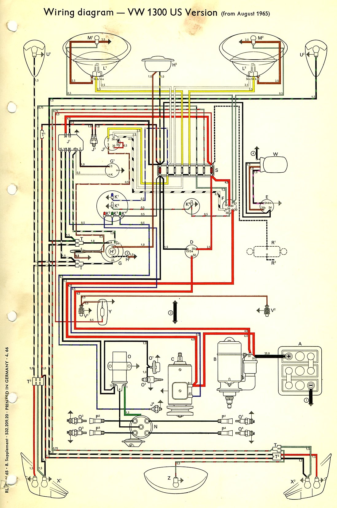 1968 Vw Bug Wiring Diagram Wiring Diagram