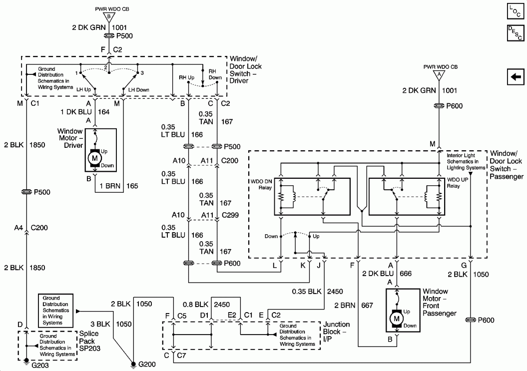 2009 Gmc Acadia Power Window Wiring Diagram