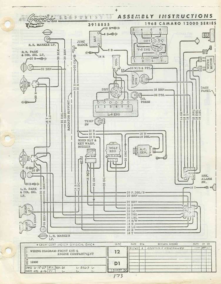 69 Camaro Wiring Diagram For Engine