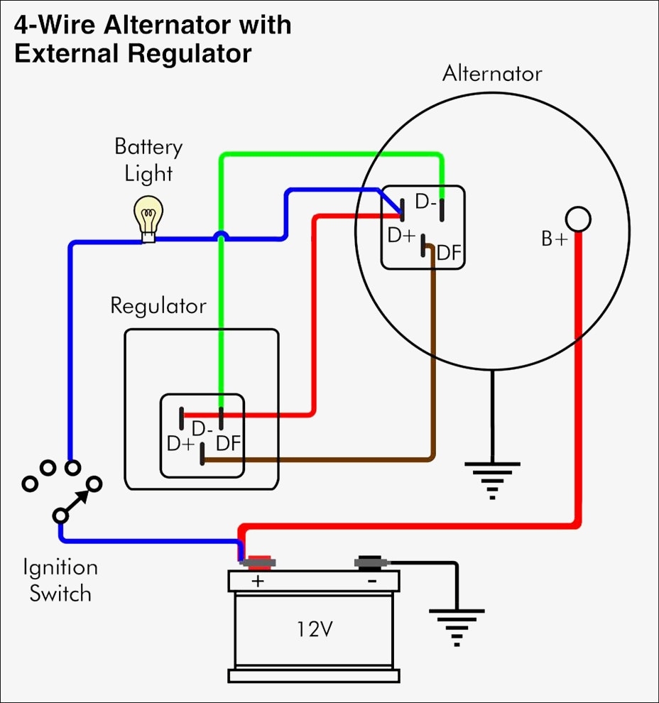 Alternator Wiring Diagrams Black 37 1 Wire Alternator Wi