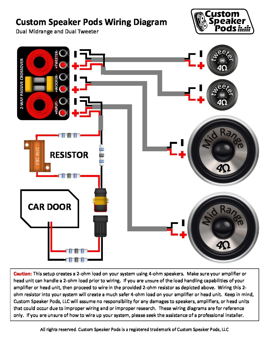 Component Speaker Wiring Diagram Tweeters Speaker Kit Wiring