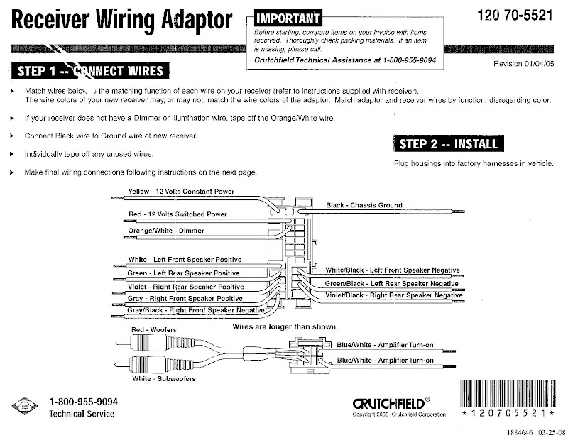 Crutchfield Wiring Diagram Wiring Crutchfield Subwoofer Wiring 