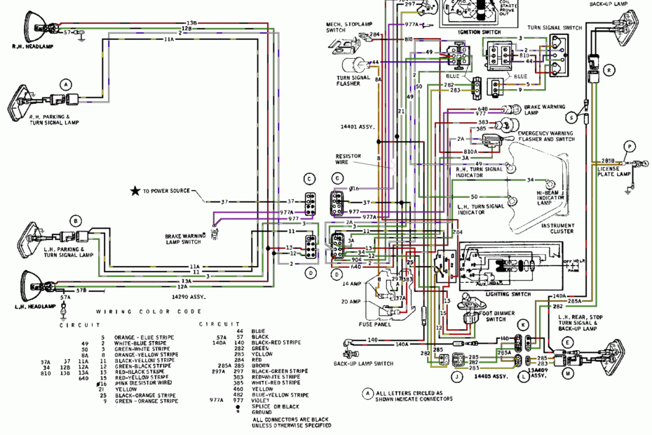 DIAGRAM 1972 Mustang Wiring Diagram Color FULL Version HD Quality