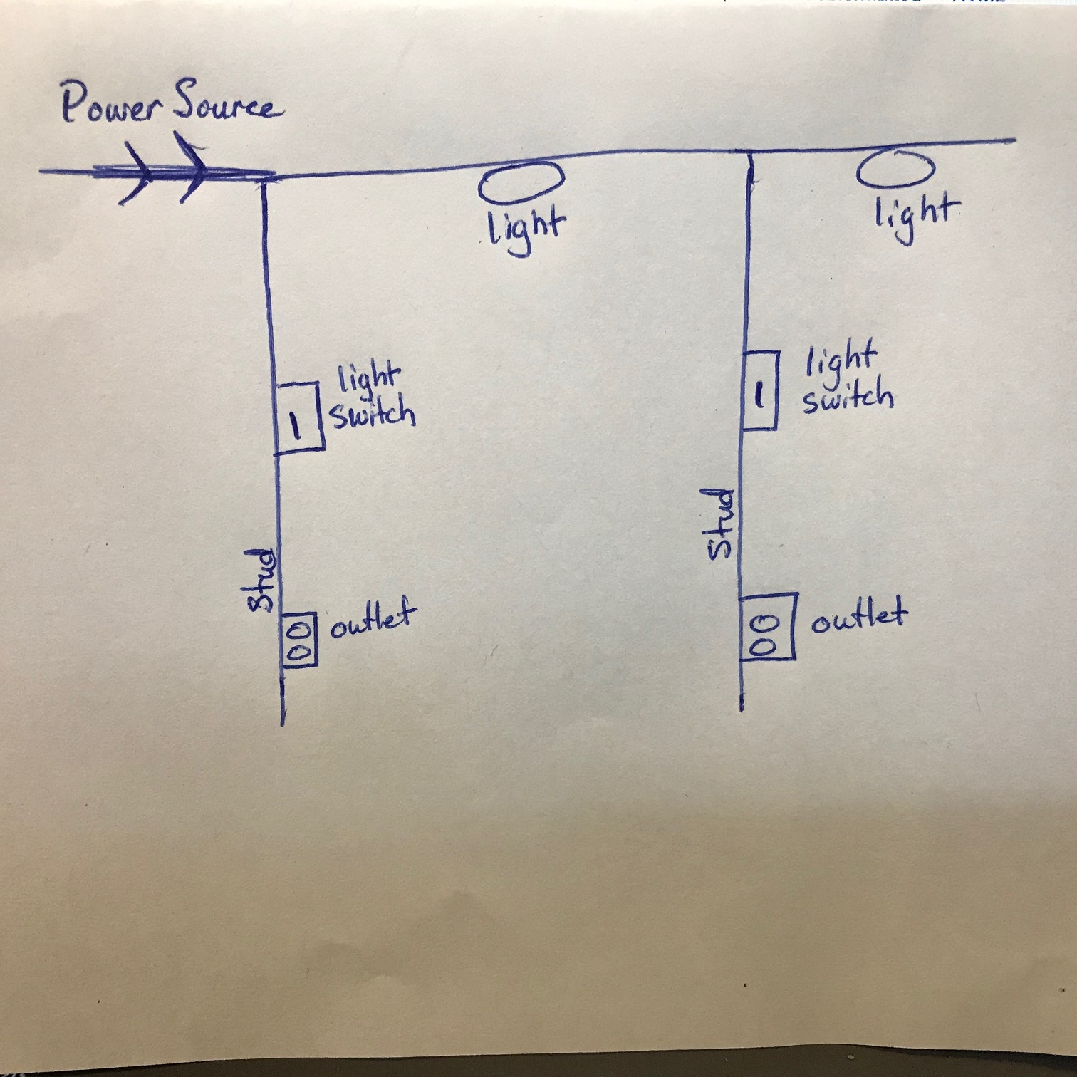  DIAGRAM Light Wiring Diagram Two Lights One Switch MYDIAGRAM ONLINE