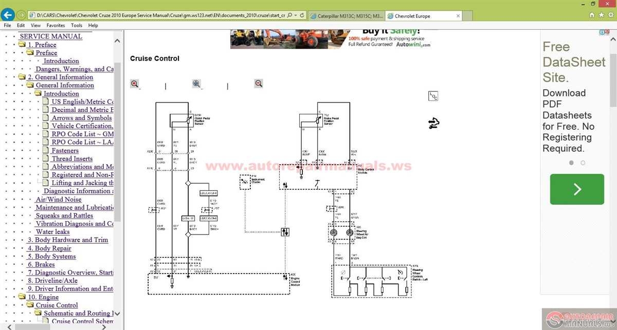 Electrical Schematics For The 2014 Chevy Cruze