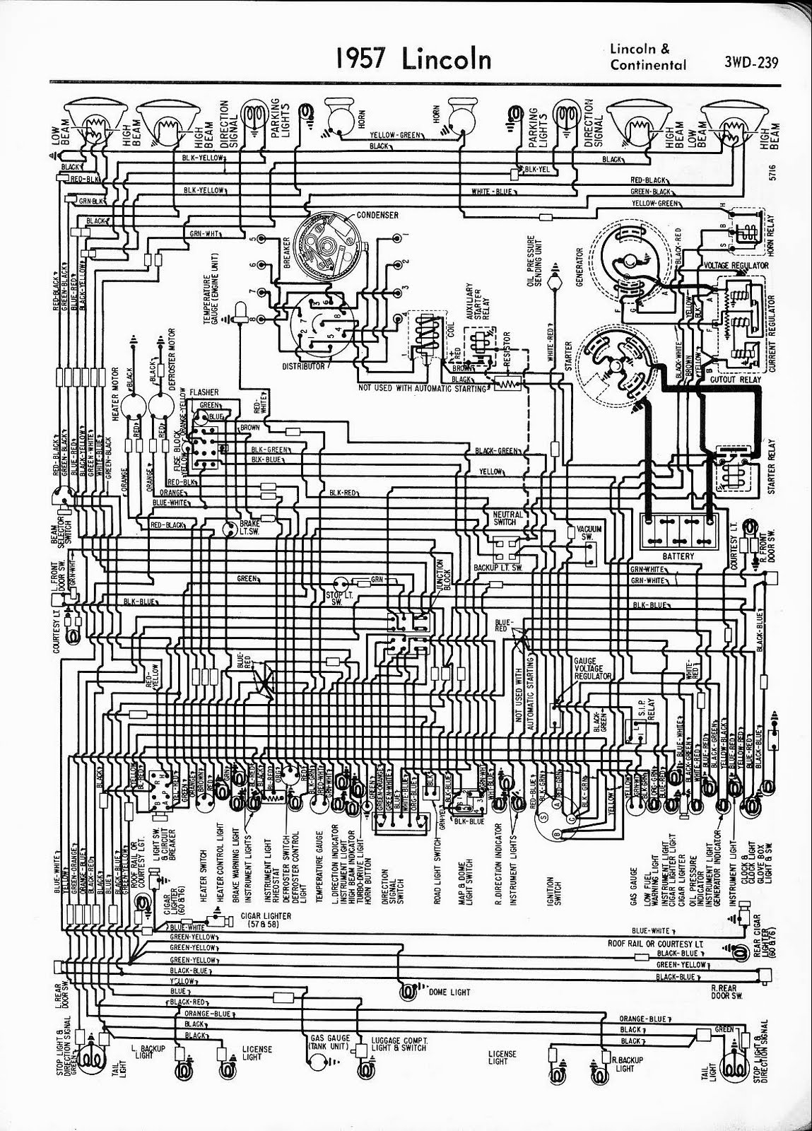 Free Auto Wiring Diagram 1957 Lincoln Continental Diagram Wiring