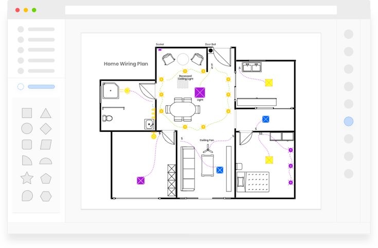 Free House Wiring Diagram Software EdrawMax Online House Wiring 