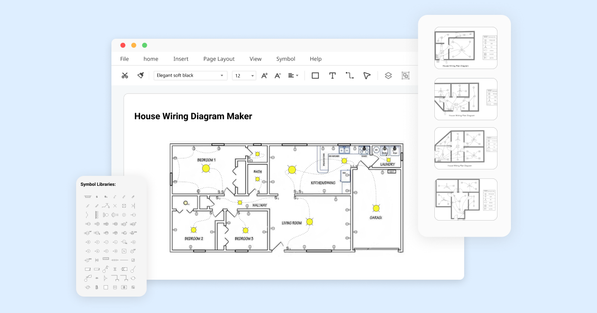 Free House Wiring Diagram Software EdrawMax Online