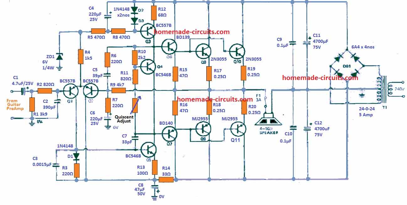 Guitar Amplifier Wiring Diagram Uploadled