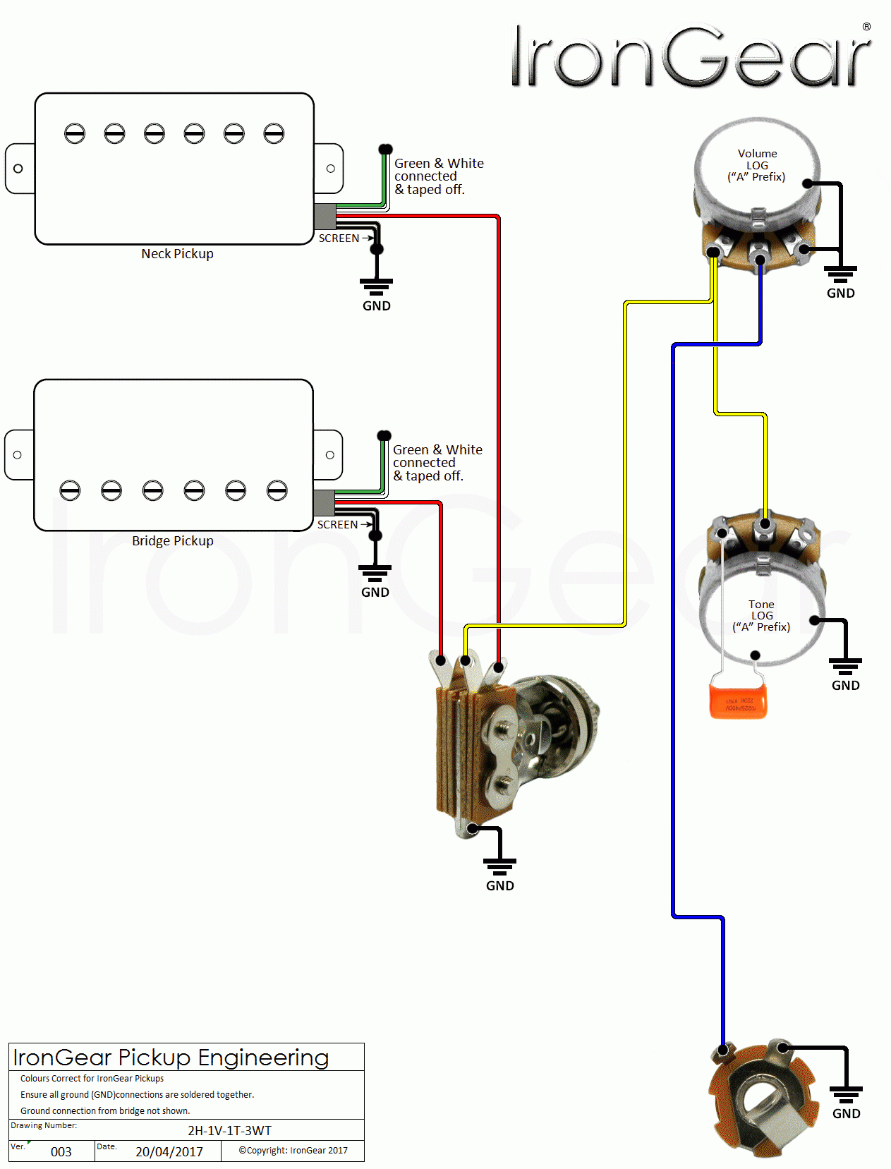 Guitar Wiring Diagrams 1 Pickup
