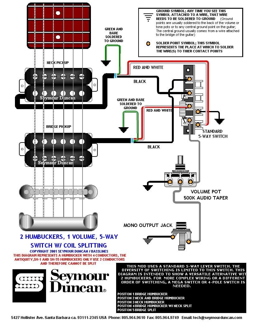 Guitar Wiring Diagrams Humbucker 5 Way Guitar Wiring Diagrams Humbucker 5 Way