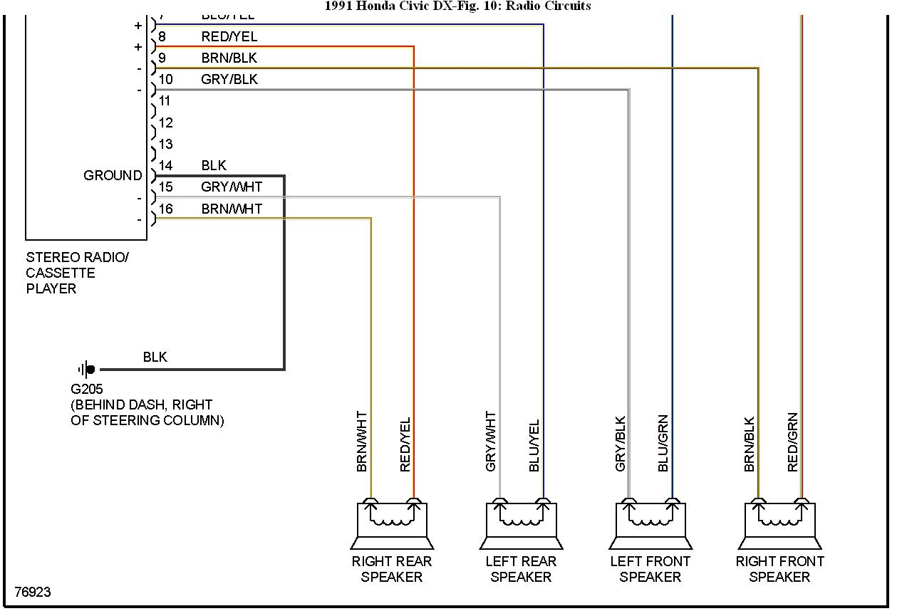 Honda Civic Radio Wiring Diagram Sharp Wiring