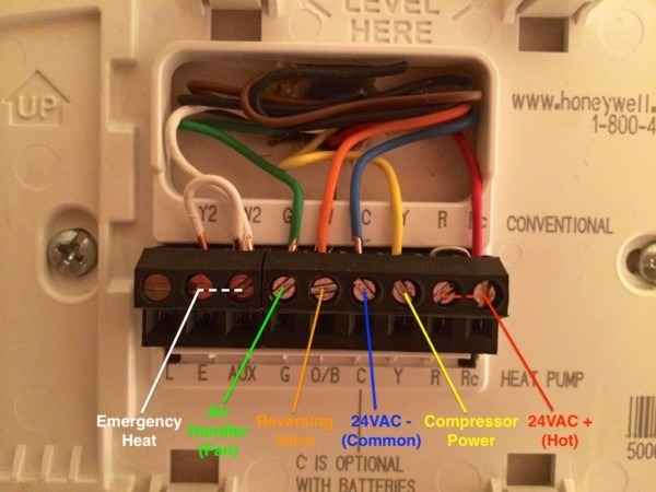 Honeywell Thermostat Wiring Color Code