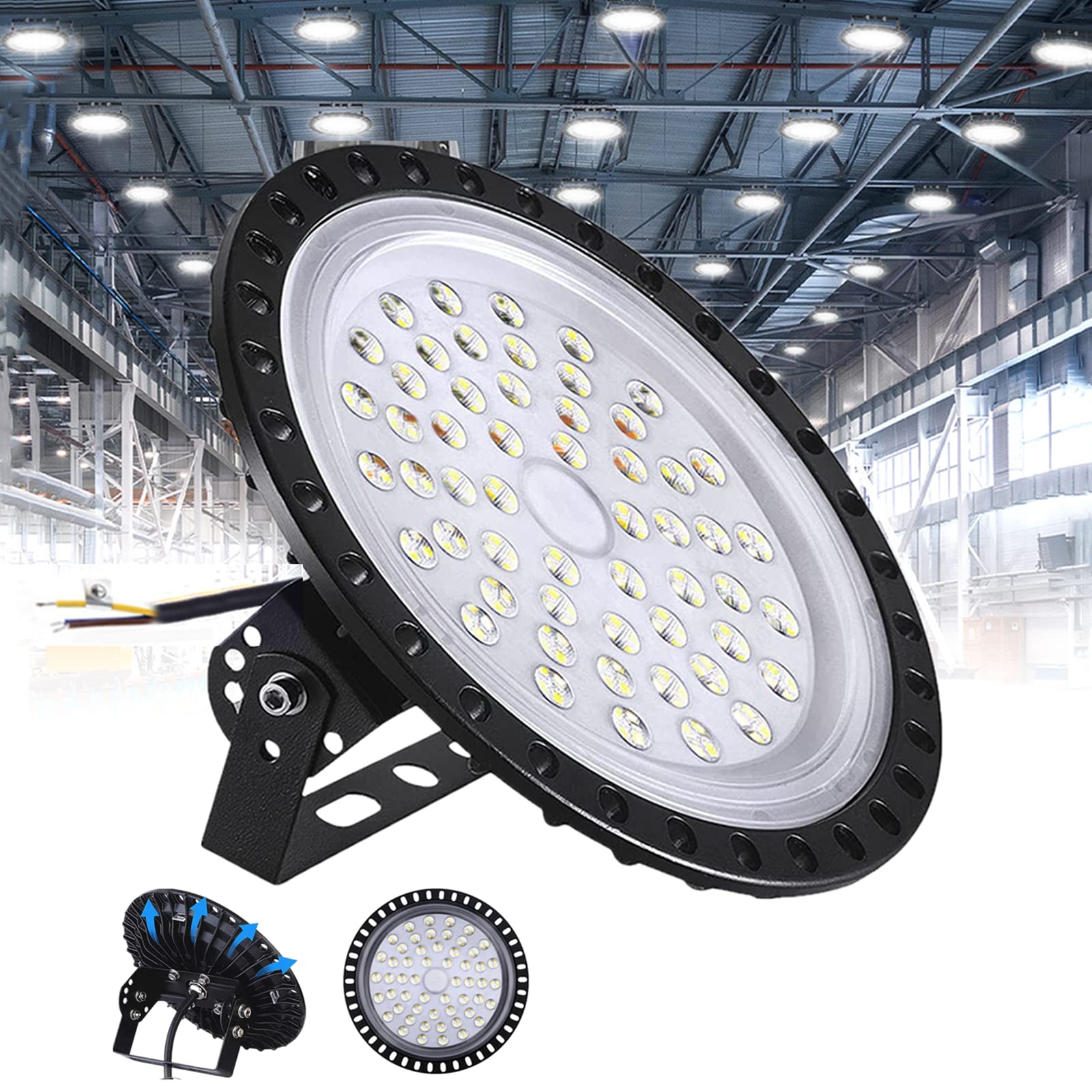 LED High Bay Light 200W 20000LM UFO LED High Bay Light 6000K LED Shop 