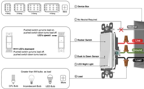 Lighted Switch Wiring Diagram 120v