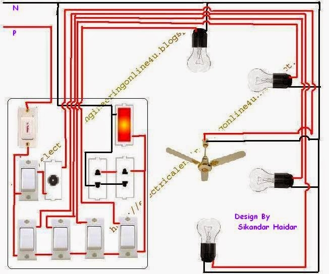 One Room Electrical Wiring Diagram