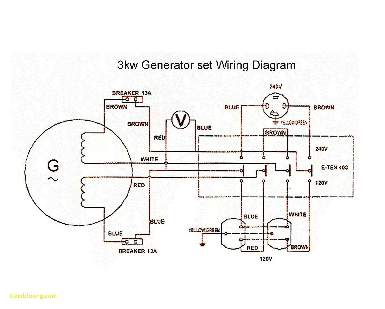 Single Phase Portable Generator Wiring Diagram