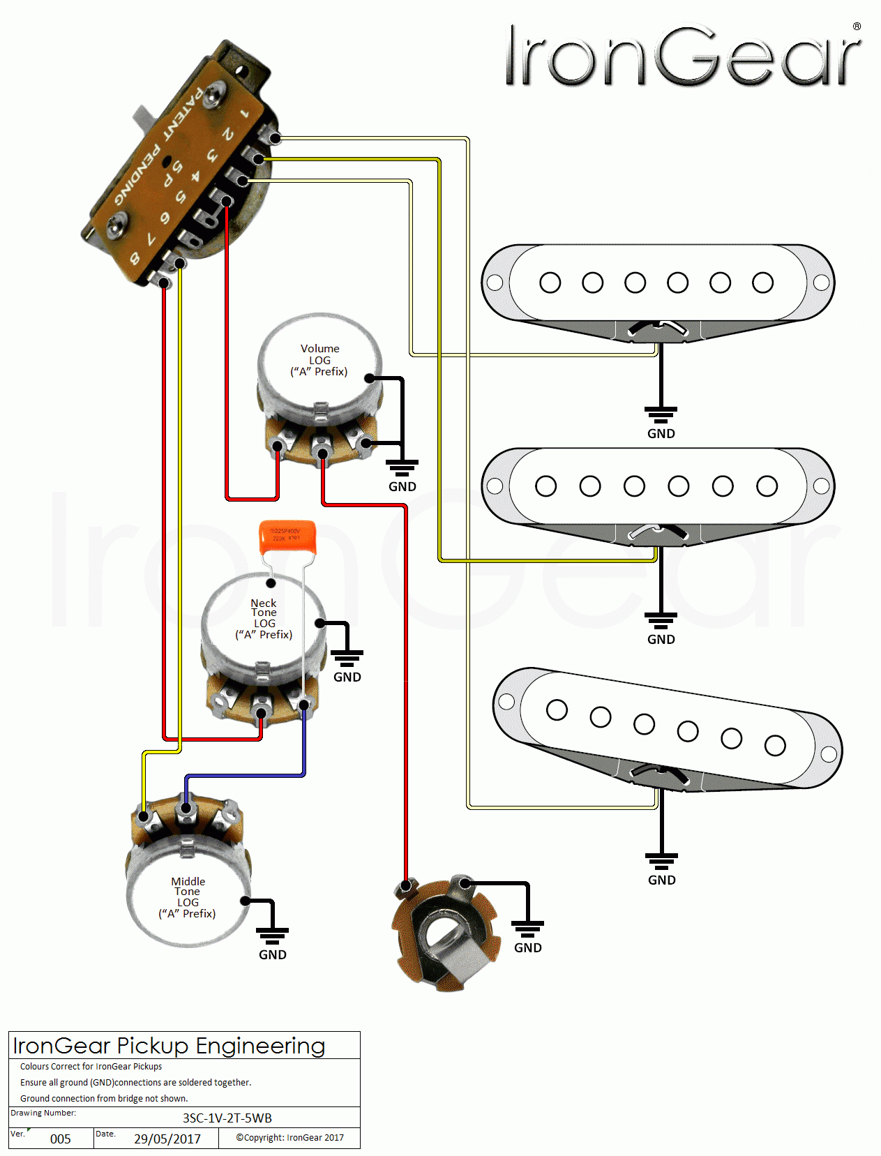 Stratocaster 3 Position Switch Wiring Diagrams