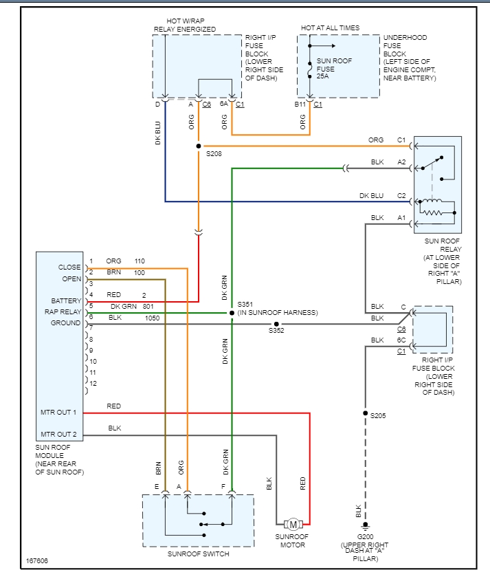 Sunroof Wiring Diagrams Replacing The Entire Sunroof Assembly 