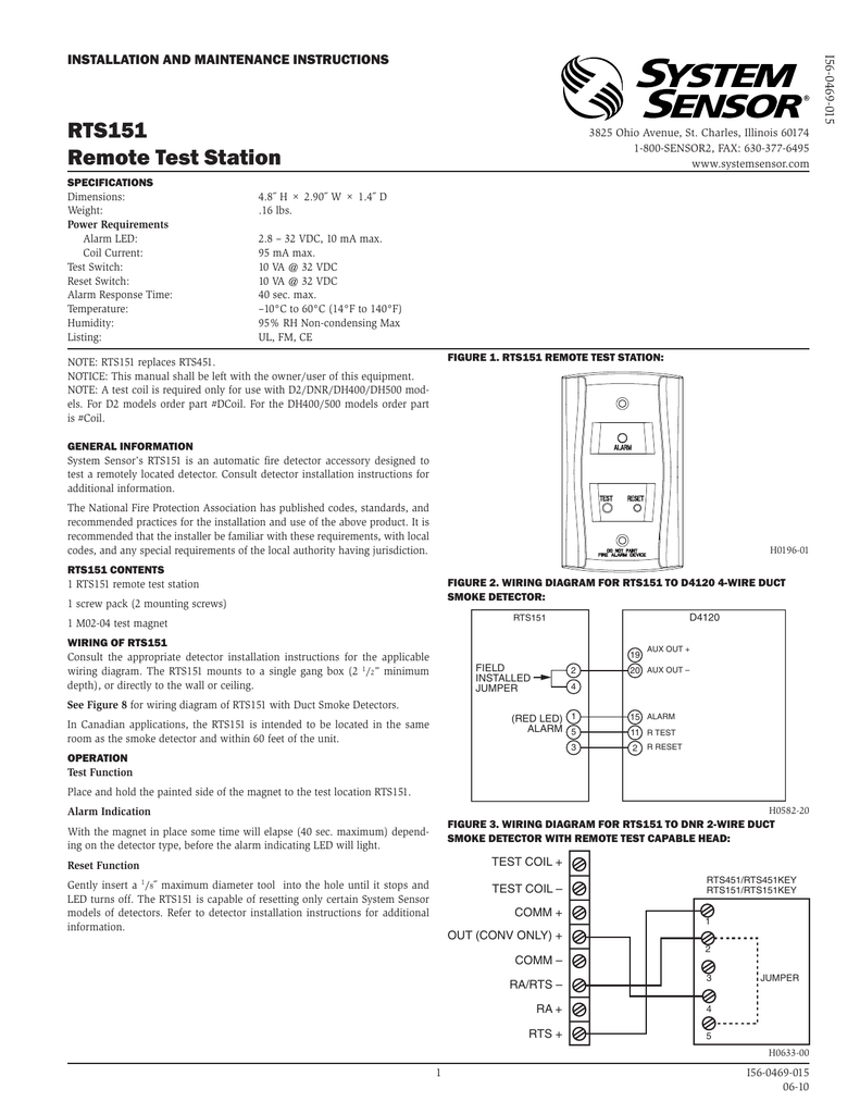 System Sensor D4120 Wiring Diagram System Sensor D4120 Wiring Diagram