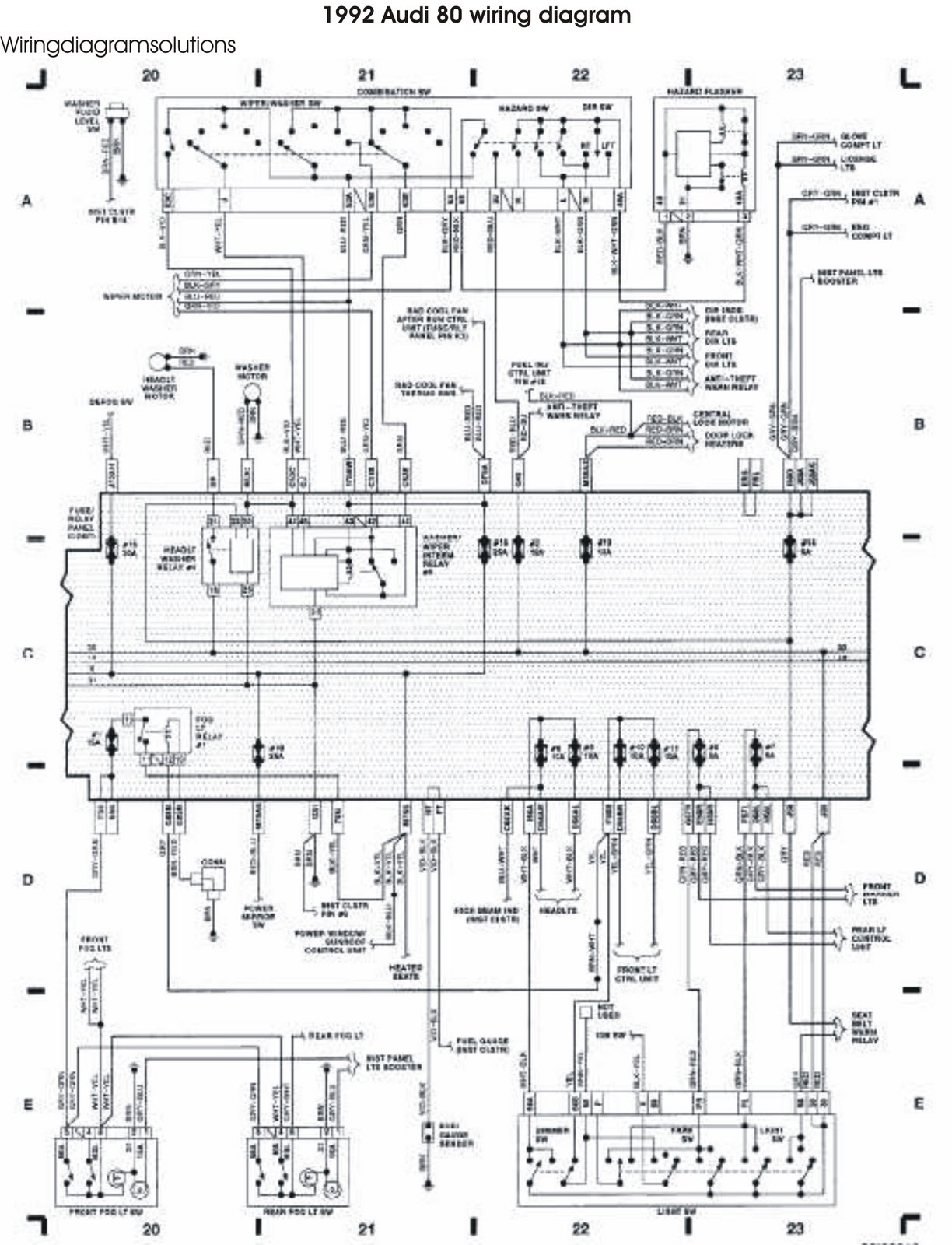 The 1992 Audi 80 Wiring Diagram Schematic Wiring Diagrams Solutions