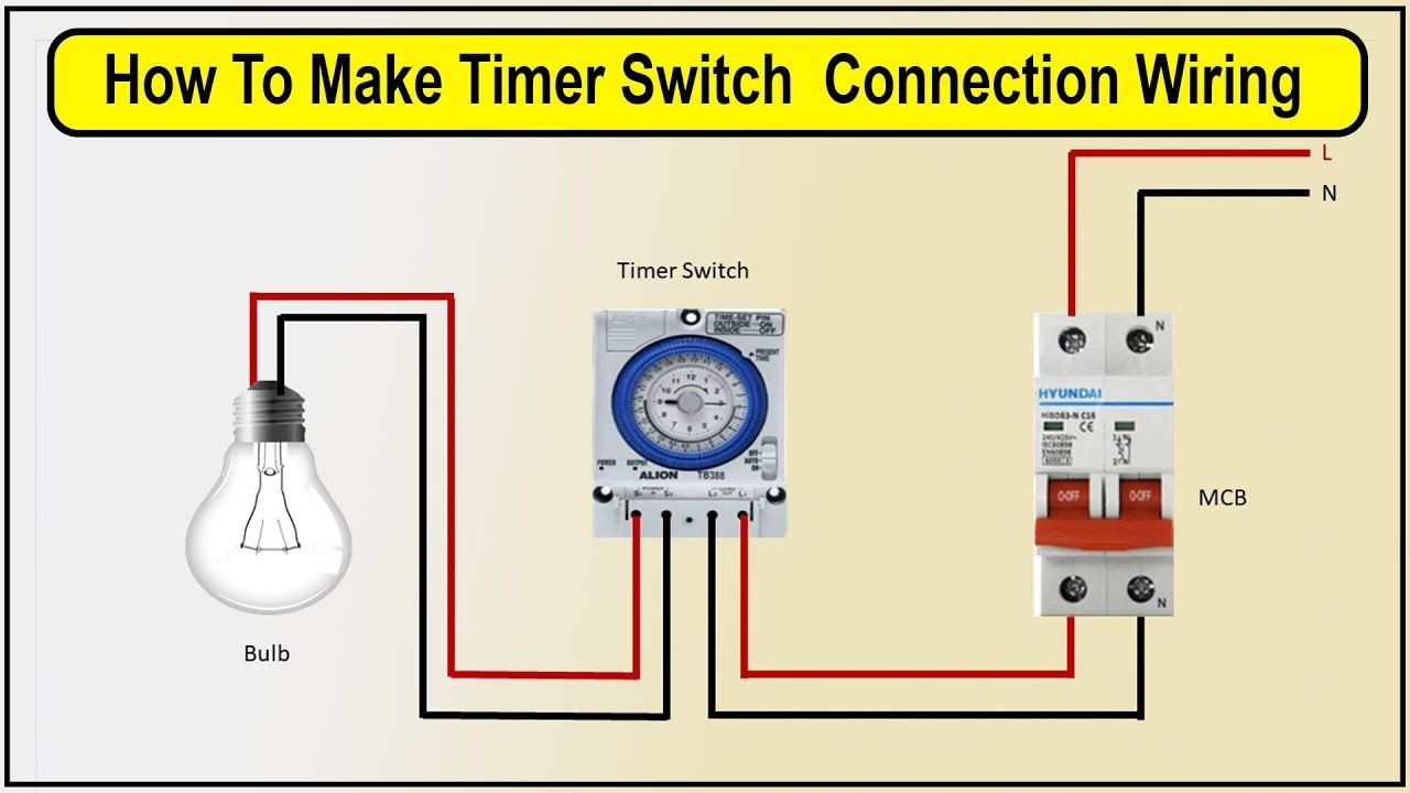Timer Switch Connection Wiring Diagram