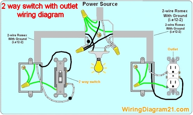 Two Way Switch Wiring Diagram One Light