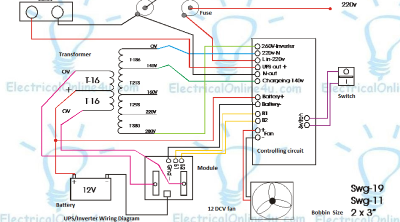 UPS Inverter Wiring Diagrams Archives Electrical Online 4u All 