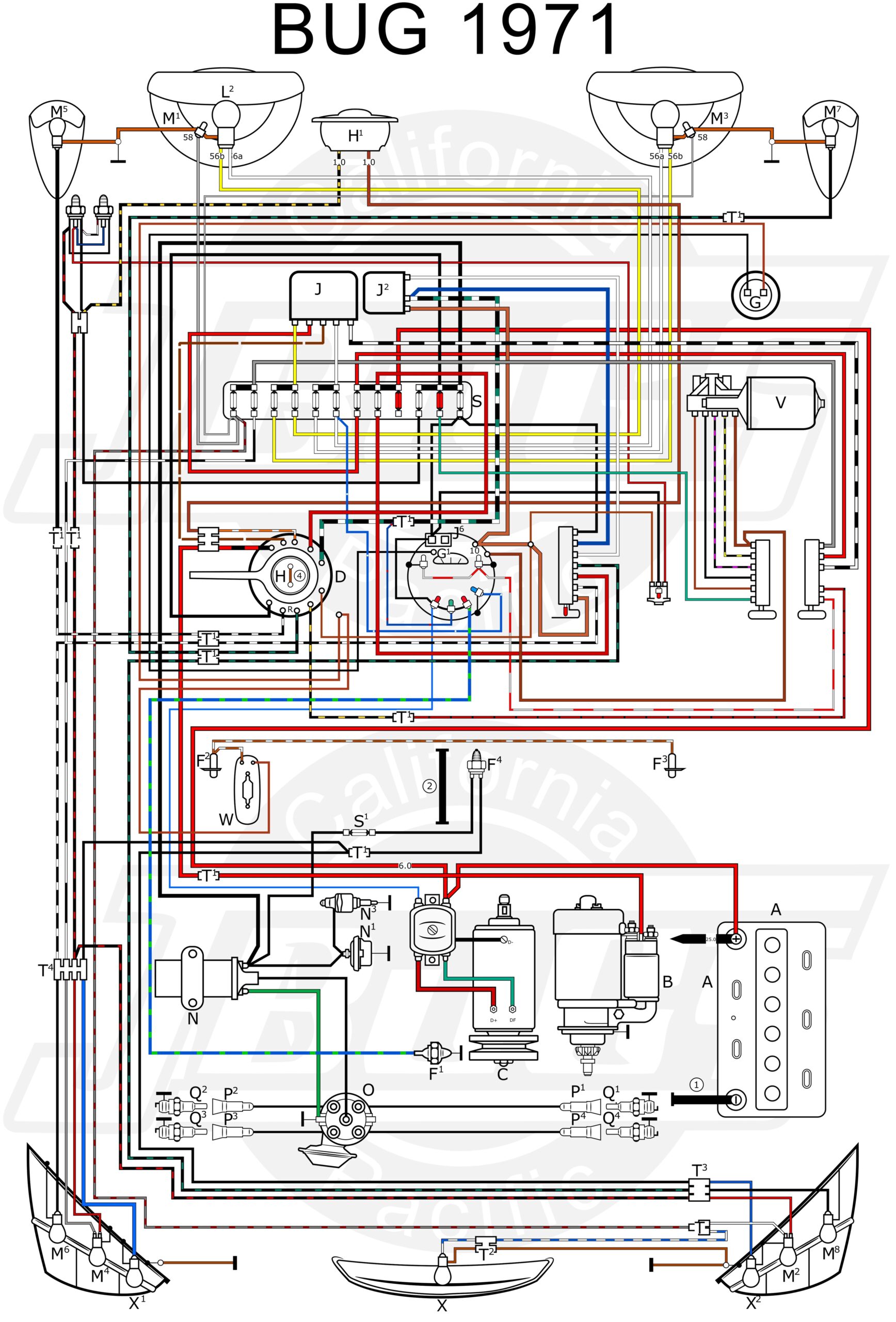 Vw Tech Article 1971 Wiring Diagram Vw Wiring Diagram Wiring Diagram