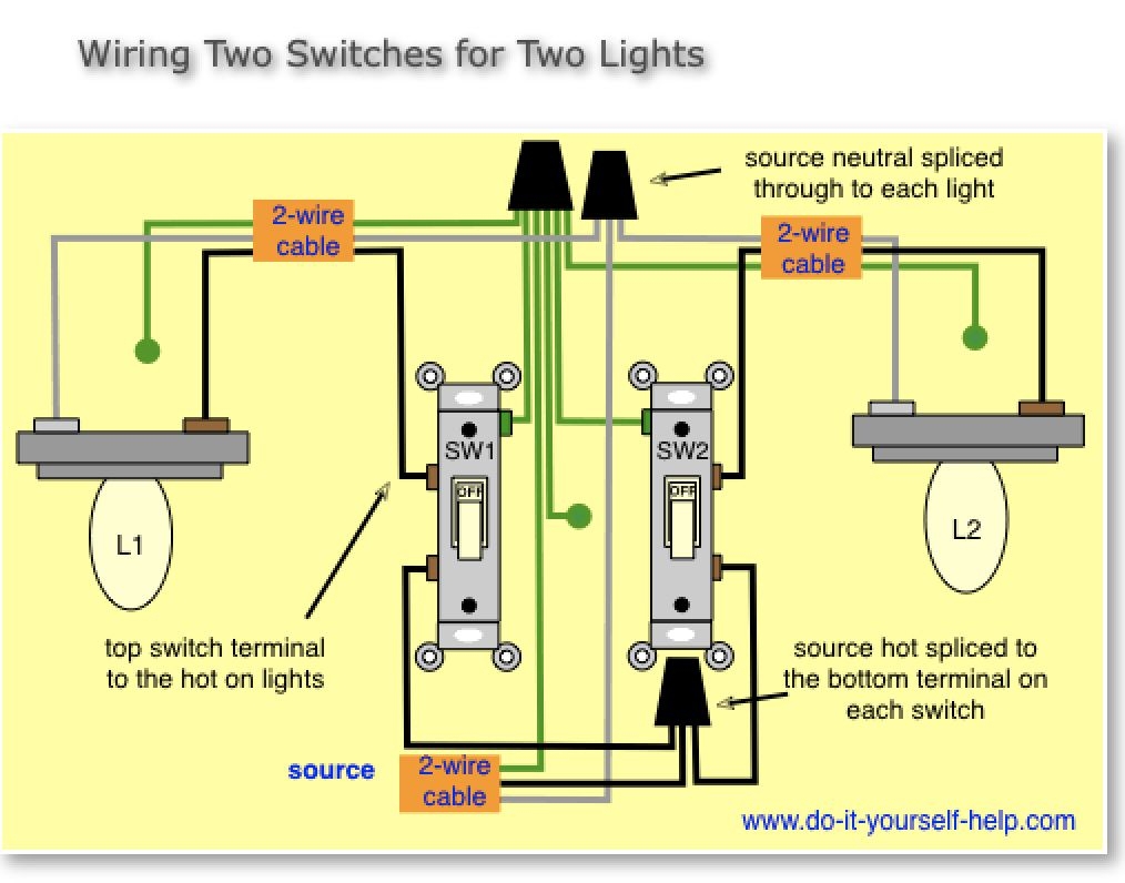 Wiring 2 Lights To One Switch