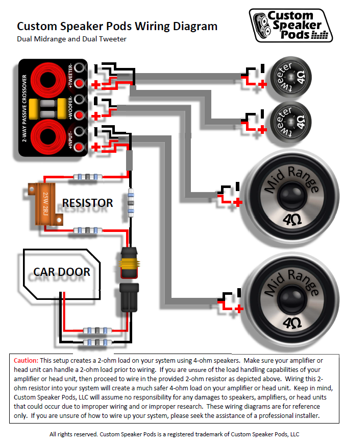 Wiring Diagrams For Custom Speaker Pods Custom Speaker Pods