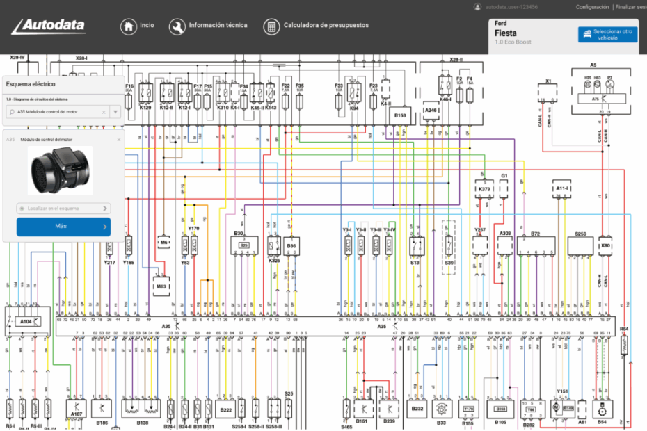 Wiring Diagrams Screenshot Spanish Autodata Group UK