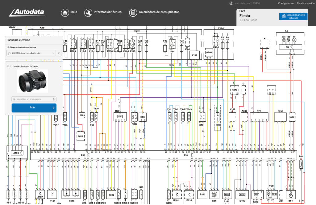 Wiring Diagrams Screenshot Spanish Autodata Group UK