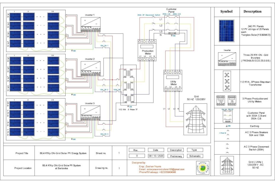 Zeshanyounis23 I Will Draw Schematic And Single Line Diagram Of Solar